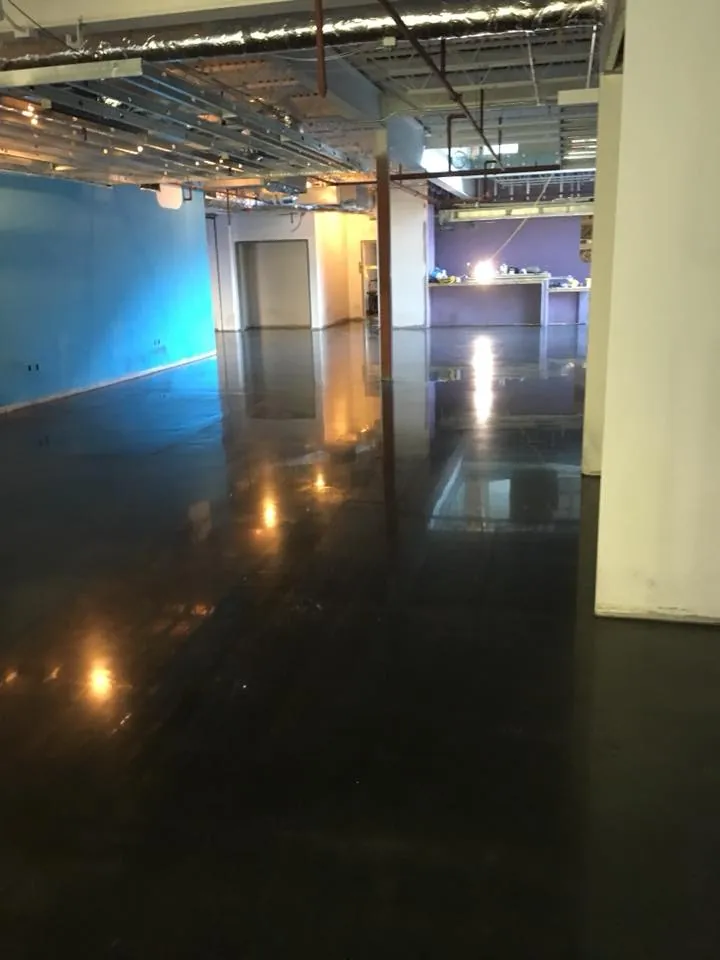Secondary containment area with chemical-resistant floor coating Tampa