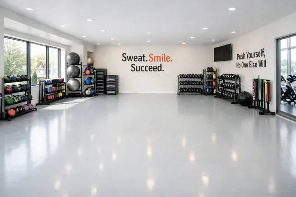 Commercial epoxy floor auto shop Tampa Florida