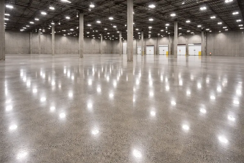 Polished concrete warehouse floor Tampa
