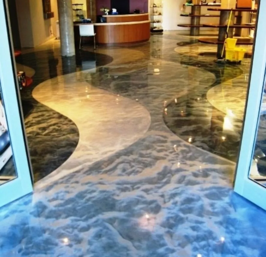 Metallic pearl finish epoxy floor Tampa