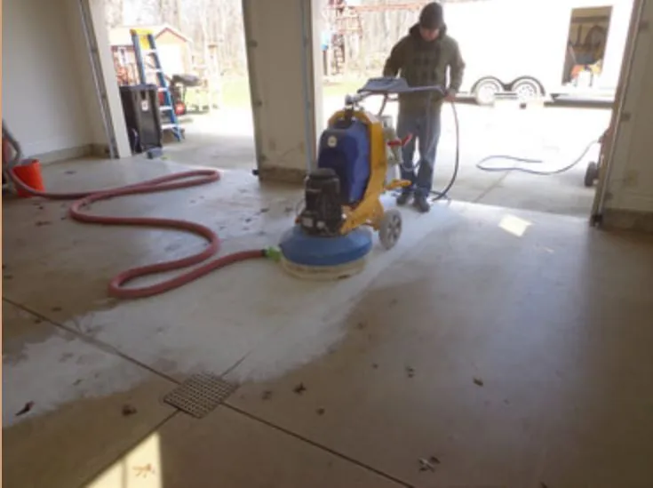 Polished concrete hallway floor Tampa